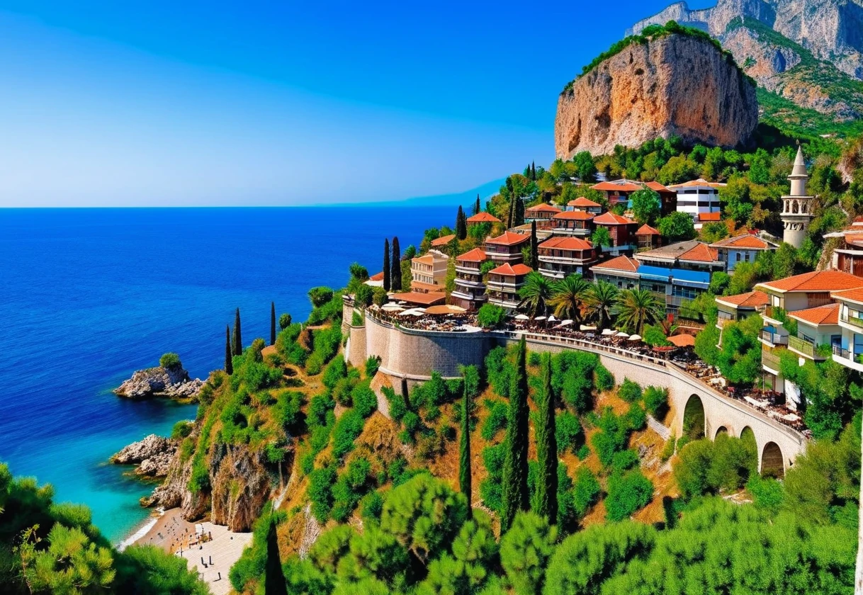 beach villas nestled in the heart of Antalya's breathtaking natural landscape